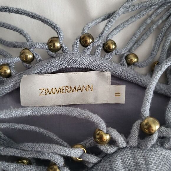 RARE $1900 Zimmermann Havoc Lattice Silk Flounce Dress Sz US 4/ Small /0 - Picture 9 of 16